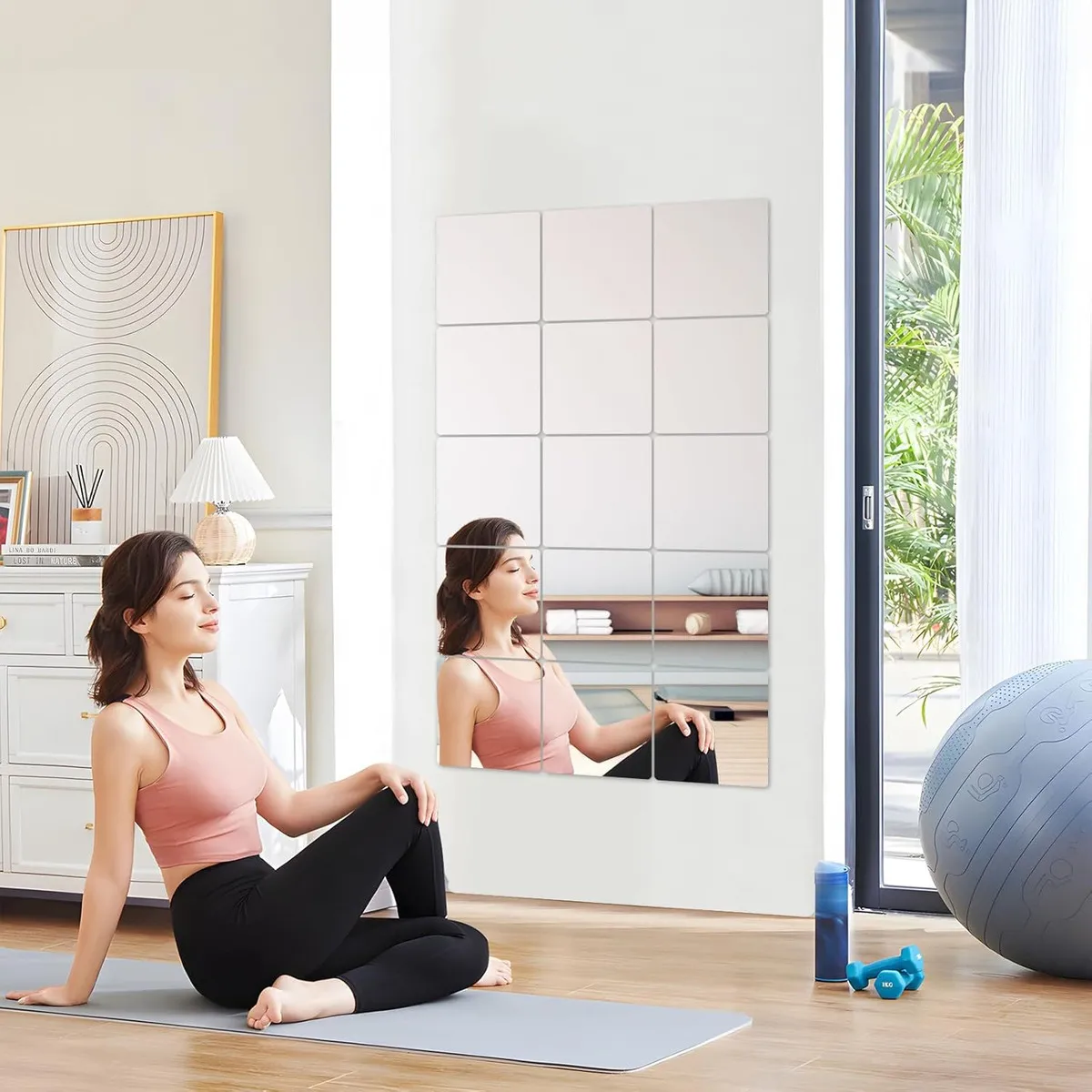 Espejos de 6pcs Cuadrado Pared Conjunto